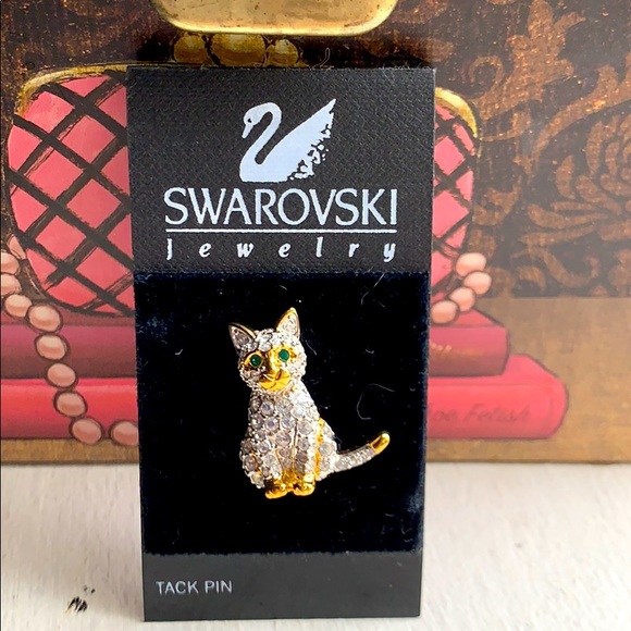 ♦️SOLD♦️SWAROVSKI Crystal Kitten Cat Pin - Picture 2 of 7